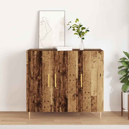 skap i gammelt tre 90x34x80 cm laget av solid tre