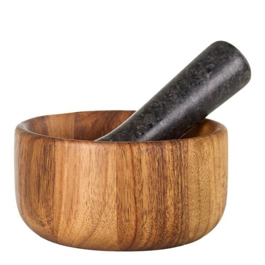 AdHoc - Taru morter 13 cm med pistill natur/granit