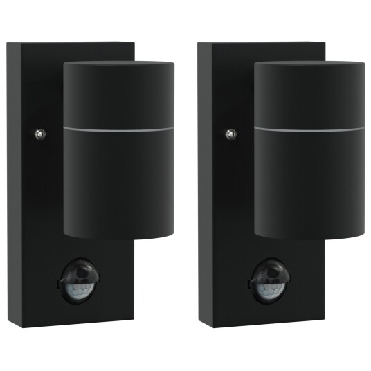 Utendørs Vegglamper 2 Pcs Svart 6.5 X 10.5 16cm Utendørs Vegglamper 2 Pcs Svart 6.5 X 10.5 16cm