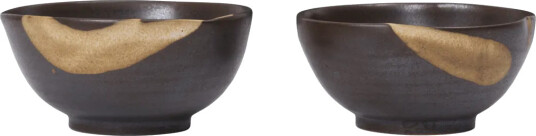 Ferm Living Koyo skål 2 pk Dark brown buff Ø8,5x4,5 cm Ferm Living Koyo skål 2 pk Dark brown buff Ø8,5x4,5 cm
