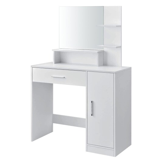 Moderne kosmetikkbord med speil ModernHome Hvit