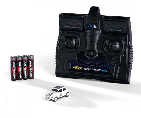 Carson VW Beetle Rallye Radiostyrt Bil 1:87 2.4GHz Hvit