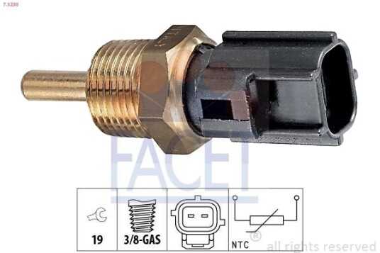 Sensor, motortemperatur FACET 7.3230