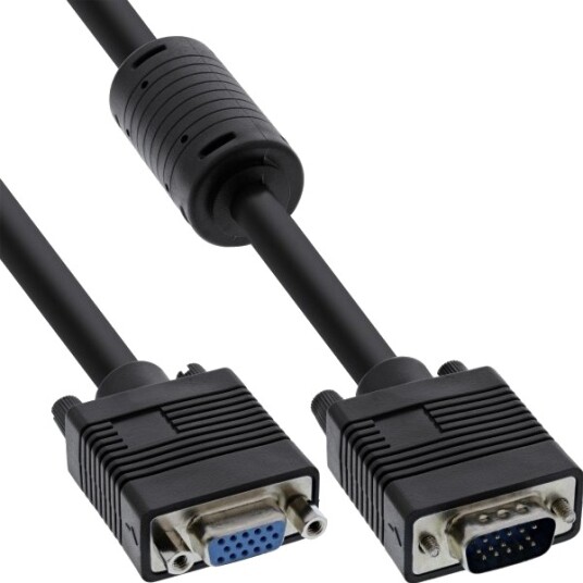 Inline 17743B 3 M Vga D Sub Vga D Sub Sort Gull Hankjønn/Hunkjønn