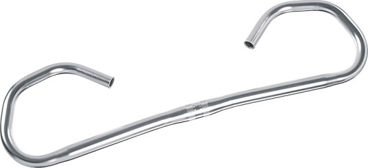 Ergotec bullhorn styre comfort til citybike Ø25,4 mm 565 mm bred - safety level 2 sølv