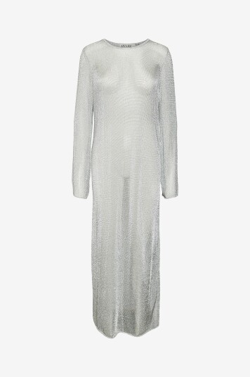 Vero Moda Kjole vmNova LS O neck 7/8 Knit Dress Vma Sølv