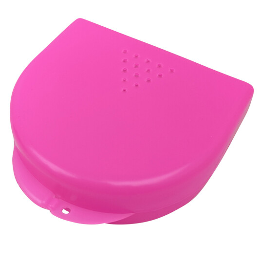 Boks For Protetikk Seler Biteskinne Tannbeskytter Liten PINK