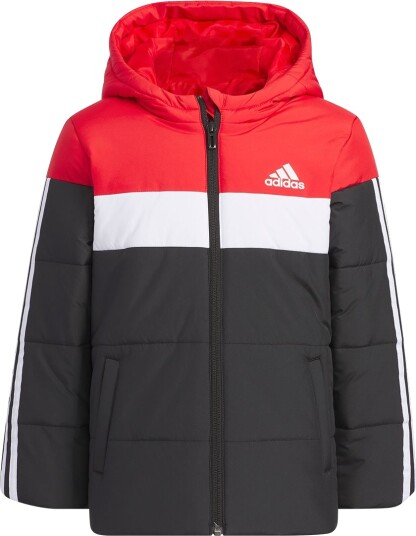 Adidas Performance Polstret Jakke LK Pad JKT Svart/Rød/Hvit Adidas Performance 4 år (104) Dunjakke