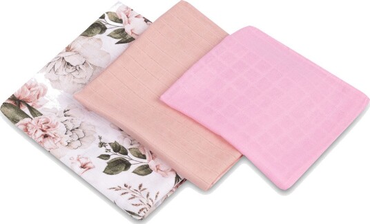 Sensillo Musselin Teppe Sett 3 størrelser: 120x120cm, 60x80cm, 38x38cm 100% bomull Ekstra mykt