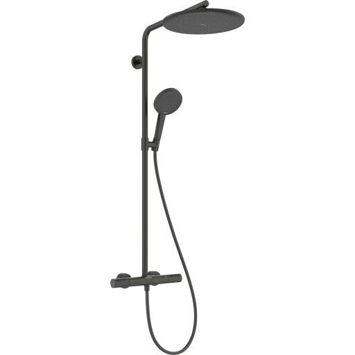 Hansgrohe Raindance Alive S Puro Showerpipe dusjsett, vannsparende, børstet sort krom Hansgrohe Raindance Alive S Puro Showerpipe dusjsett, vannsparende, børstet sort krom