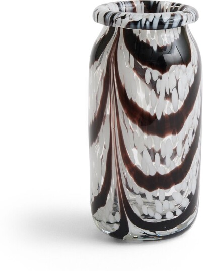 Hay Splash Vase Roll Neck X Small Coffee And White Ø9,5 Vaser Svart,Hvit