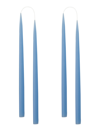 Kunstindustrien Hand Dipped Candles, 4 Pack - Blue - ONE SIZE