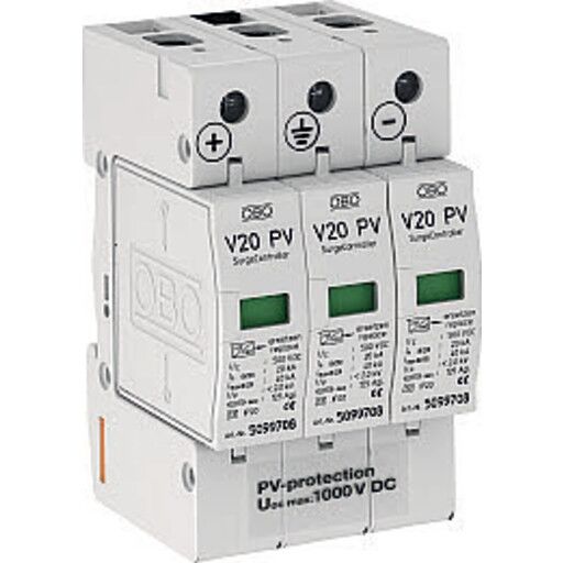 Obo Bettermann 5094608 Overspenningsvern for solcelleanlegg Uten fjernkontakt Stikkontakter & kabler