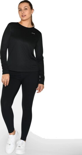 ZEBDIA Women L/S Sports Tee 2 Pack Black M