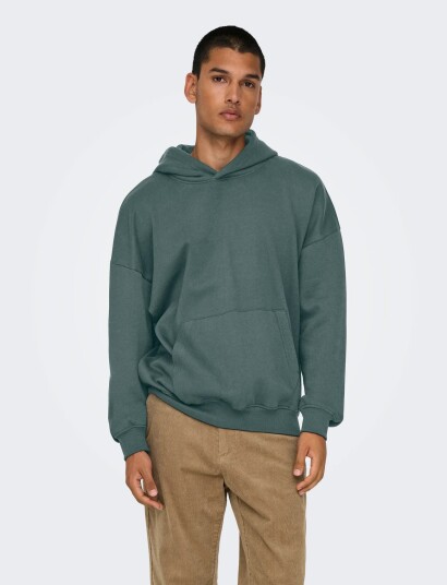 ONLY & SONS Onsturner Life Vtg Hoodie Sweat Noos Green L ONLY & SONS Onsturner Life Vtg Hoodie Sweat Noos Green L