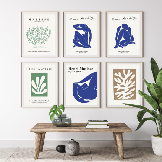Plakater – Matisse Henri / sett med 6 Plakater – Matisse Henri / sett med 6