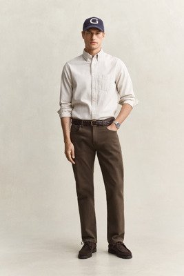 Gant Reg Soft Twill Jeans   Brown   30 x 32