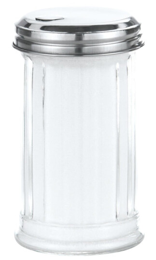 PULSIVA Sukkerstrøer Premium; 32.5cl, 7.5x13.5 cm (ØxH); Transparent; 6 Stykk / Forpakning