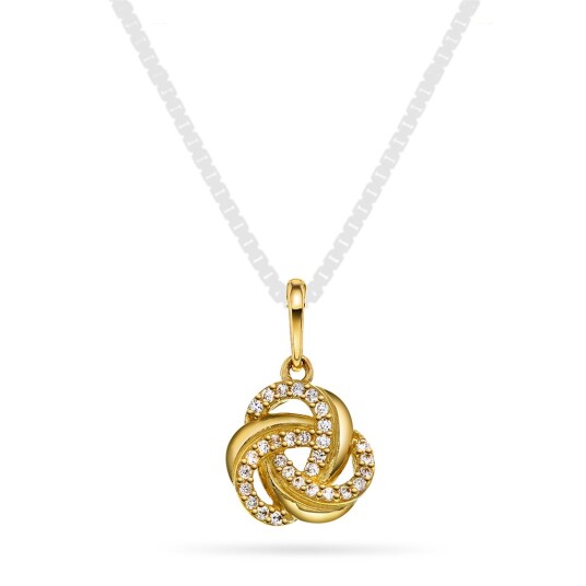 Pan Jewelry Anheng i 585 gult gull med zirkonia Pan Jewelry Anheng i 585 gult gull med zirkonia
