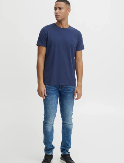 Blend Bhdinton Logo Tee Crew - Navy - L