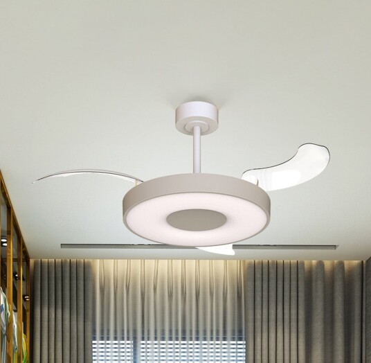 Smart LED takvifte Coin Mini beige/hvit DC – Mantra Mantra Iluminación Coin Mini dimmbar Beige Stue Metall Moderne 43 Beige