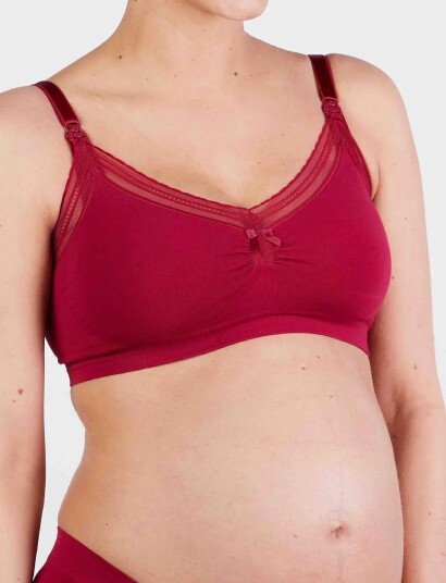 Cache Coeur Maternity And Nursing Bra Milk Red XL