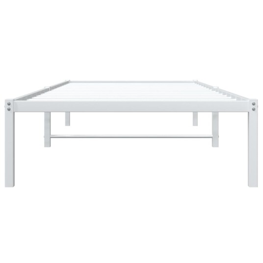 vidaXL Sengeramme i metall hvit 90x200 cm 8721012304697