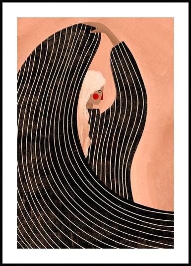 The Woman With the Black Dress Plakat / 40x50cm