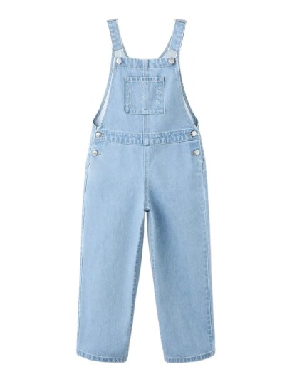 Mango Embroidered Denim Dungarees Blue 9 Mango Embroidered Denim Dungarees Blue 9
