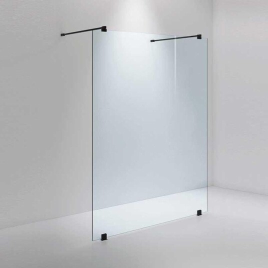 INR Iconic Nordic Rooms Dusjvegg ARC 43 Måltilpasset Svart Matt / Klart Glass