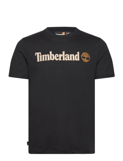 Timberland Linear Logo Short Sleeve Tee - Black - S