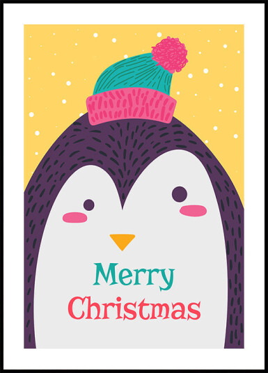 Xmas Card With Penguin By Barsrsind Plakat Plakat / 40x50cm