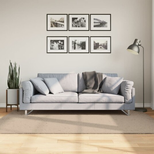Teppe HUARTE kort luv mykt og vaskbart sand 140x200 cm