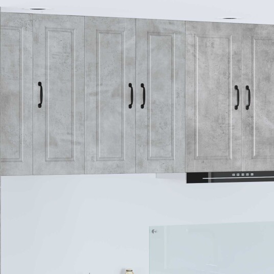 Kjøkkenskap med hylle Betonggrå 60 x 31 x 80 cm Konstruert tre Kjøkkenskap med hylle Betonggrå 60 x 31 x 80 cm Konstruert tre