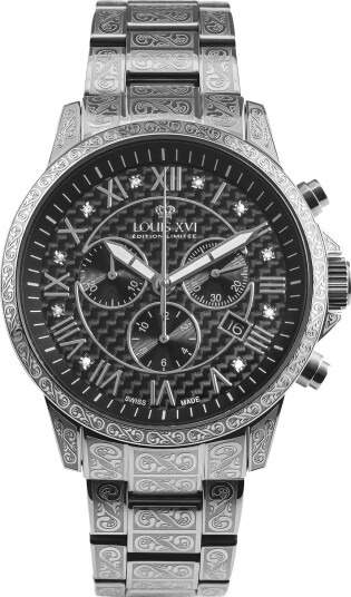 Louis XVI Herreklokke LXVI1019 Palais Royale Grå/Stål Ø43 mm Louis XVI Herreklokke LXVI1019 Palais Royale Grå/Stål Ø43 mm