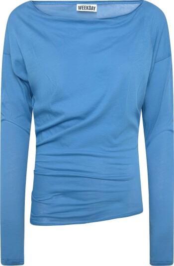 Weekday Emma Off Shoulder Ls AQUA BLUE XS