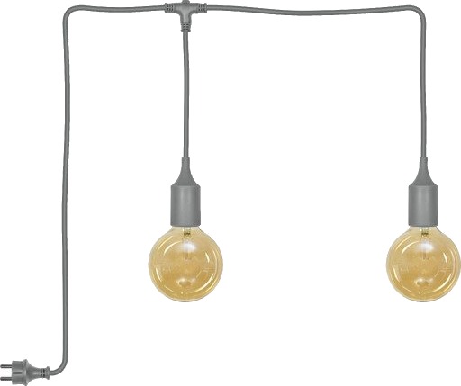 Osram Endura Decor oppladbar utendørs pendellampe 6 meter grå