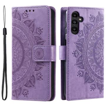 Samsung Galaxy S24 Mandala Series Lommebok-deksel Lilla