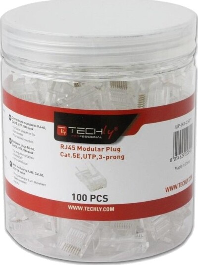 Techly IWP Jar C5RTY RJ45 Cat5e U/UTP IWP JAR C5RTY