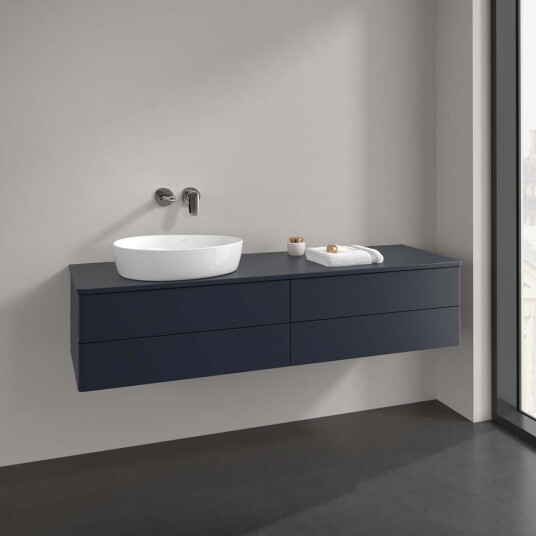 Villeroy & Boch  Antao Servantskap med 4 skuffer 160x50x36 cm m/lys Blå Matt