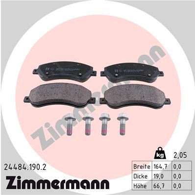 Bremseklosser ZIMMERMANN 24484.190.2 Bremseklosser ZIMMERMANN 24484.190.2