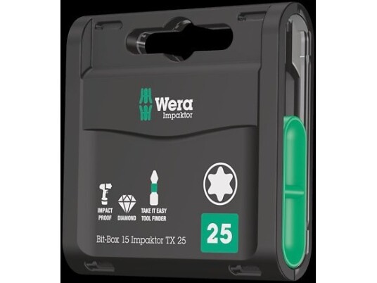 Wera Tools 15 Impaktor Tx, 25 Stk, Torx, Plast, Eske
