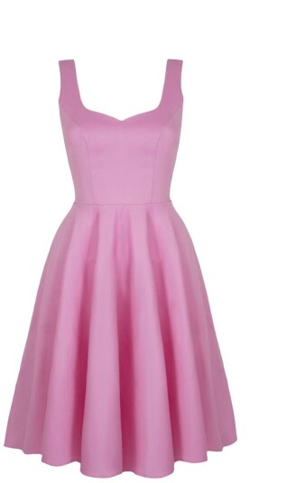 Hell Bunny   Rockabilly Middellang kjole   Heidi Dress Pink   XS til 4XL   Damer   rosa
