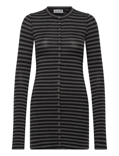 Weekday Buttoned Mini Dress Black XL