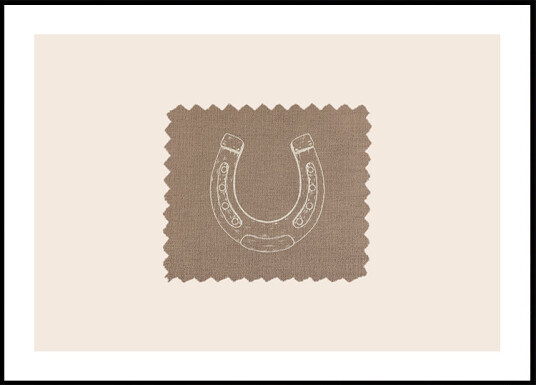 Rustic Horseshoe Linen Plakat Plakat / 40x50cm