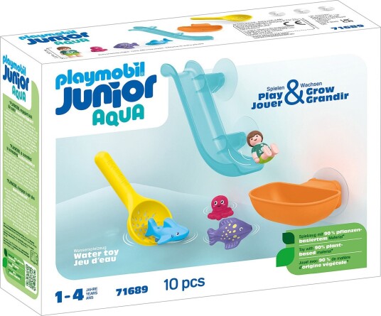 Playmobil JUNIOR AQUA Vannlekesett med Vannsklie og Havdyr for Barn 1-4 år
