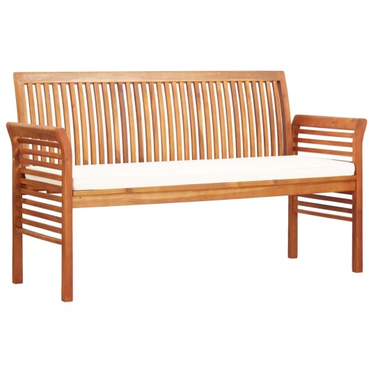 vidaXL 3-seters hagebenk med pute 150 cm heltre akasie vidaXL 3-seters hagebenk med pute 150 cm heltre akasie