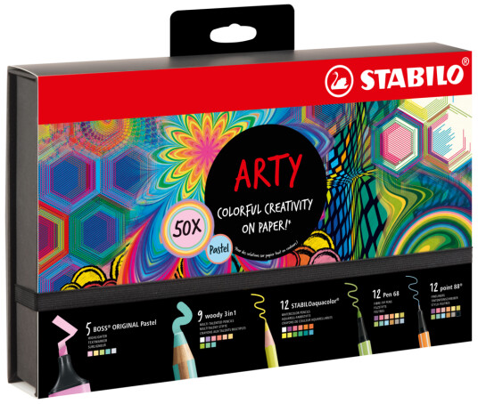 STABILO ARTY Creative Set including an assortment of 50 different pens STABILO ARTY Creative Set including an assortment of 50 different pens