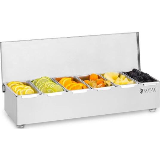 Royal Catering Beholder i rustfritt stål - 6 x 450 ml 10011014 Royal Catering Beholder i rustfritt stål - 6 x 450 ml 10011014