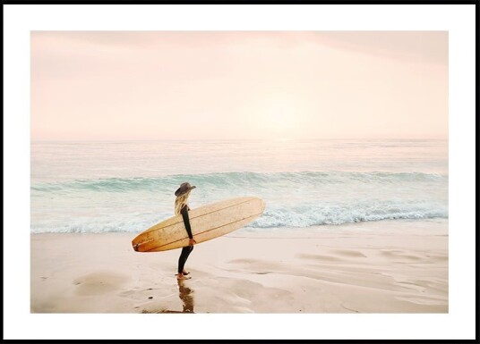 Surfer Cowgirl Plakat / 30x40cm